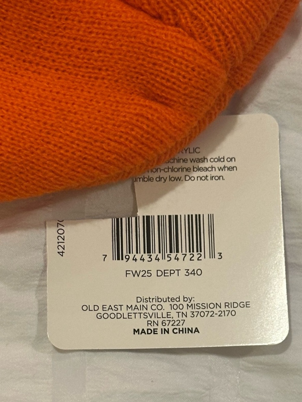 Men's T.E.K. Insulated Thermal Cuffed Beanie Knit Orange Hunting Winter Hat NWT - Picture 4 of 6